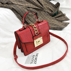 Retro Women's Messenger Stone Pattern Shoulder Bag