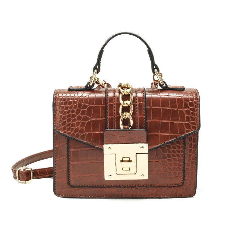 Retro Women's Messenger Stone Pattern Shoulder Bag