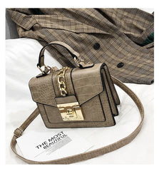 Retro Women's Messenger Stone Pattern Shoulder Bag