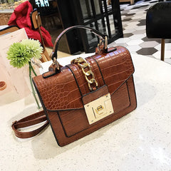 Retro Women's Messenger Stone Pattern Shoulder Bag