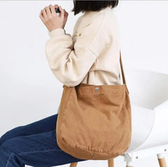 Vintage Canvas Messenger Bag Harajuku Student Shoulder Bag