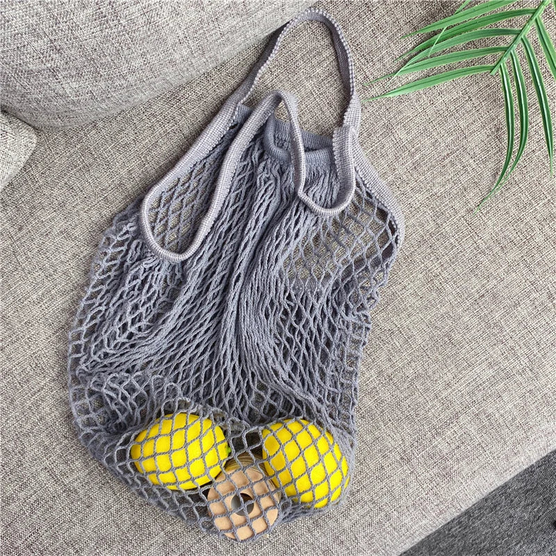 Cotton Net Market Bag with String Grocery Shopper