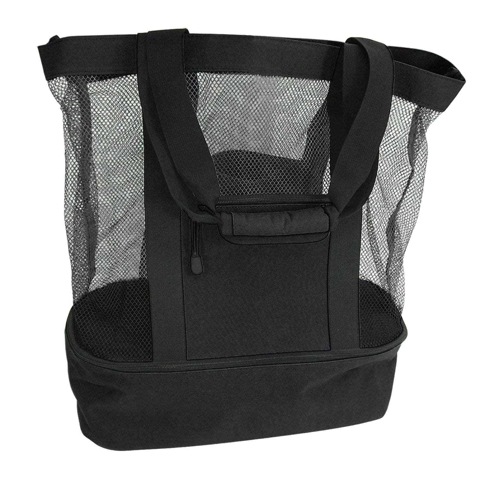 Insulation Beach Lunch Bag with Mesh Zipper Portable Organizer