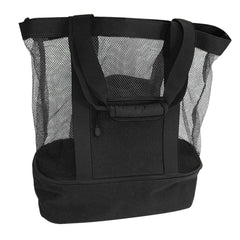 Insulation Beach Lunch Bag with Mesh Zipper Portable Organizer