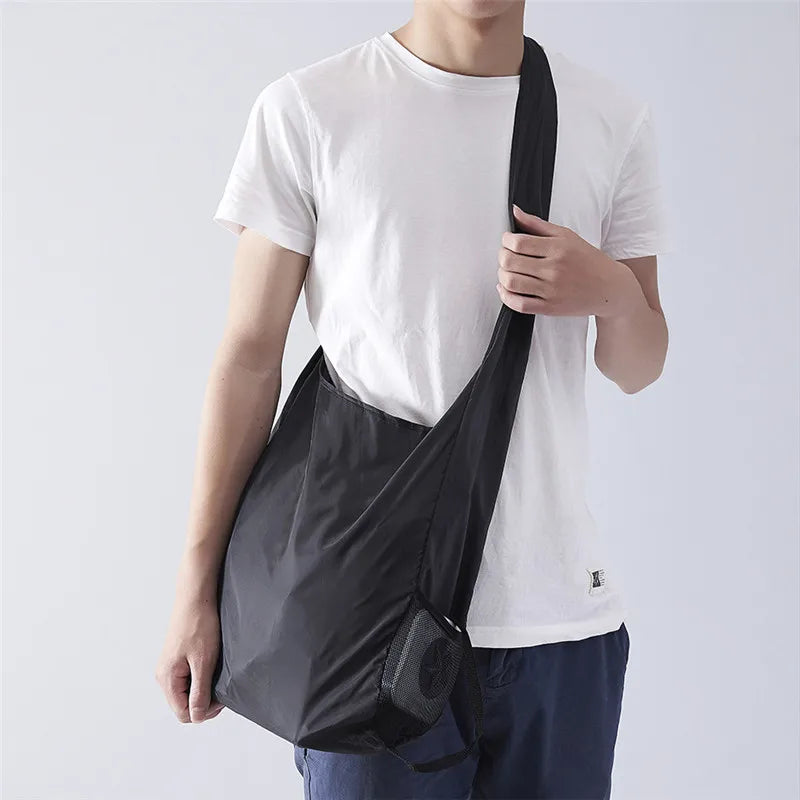 Foldable Eco Nylon Shopping Bag Large Capacity Grocery Tote Handbag