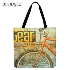 Reusable Shopping Bags Printing Grocery Bags Portable Foldable Women Shoulder Ba