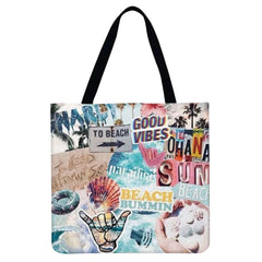 Reusable Shopping Bags Printing Grocery Bags Portable Foldable Women Shoulder Ba