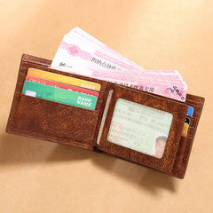 RFID Cowhide Leather Men Wallet High Quality
