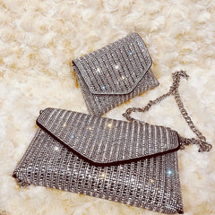 Rhinestone Evening Bag Clutch Chain Shoulder Bags