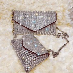 Rhinestone Evening Bag Clutch Chain Shoulder Bags