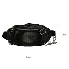 Sparkling Rhinestone Chain Crossbody Bag for Women