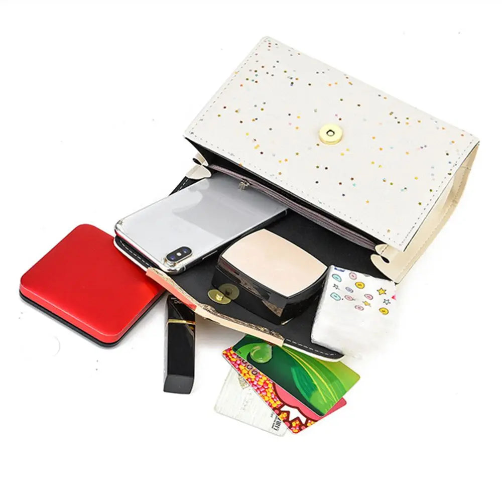 Rhinestone Shoulder Bag Diamonds Crossbody Purse Shining Clutch Square