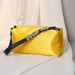 Rhinestone Hobos Bag Crystal Chain Sling Top-handle Handbag
