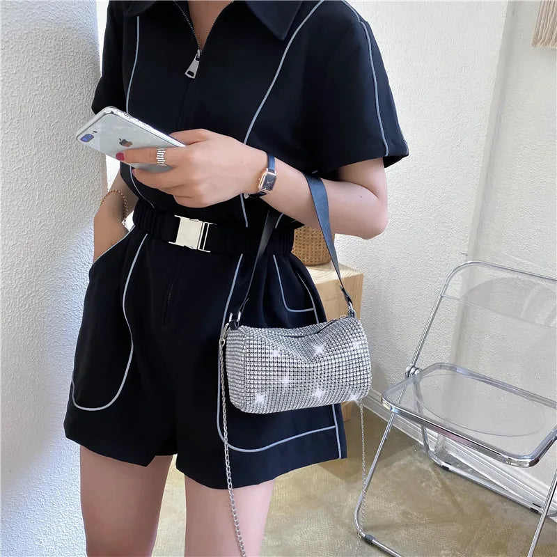 Rhinestone Women's Bag Large Capacity Crossbody Bag