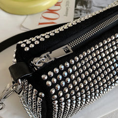 Rhinestone Chain Messenger Bag Women's Handbag