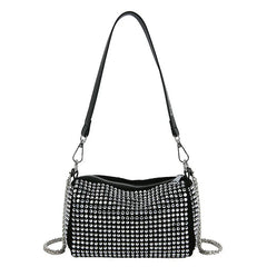 Rhinestone Chain Messenger Bag Women's Handbag