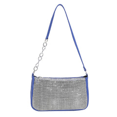 Rhinestones Clutch Bag Women Dinner Party Leather Shoulder Handbag