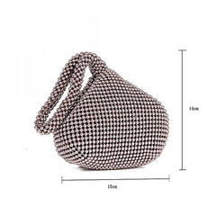 Metal Evening Clutch Bag Lady Diamond Handbag Wedding Bag