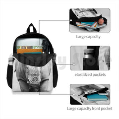 Rhino-Black Hiking Backpack Wild Animals Peekaboo Nursery Modern