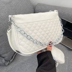 Embroidered Chain Women Crossbody Bag with Small Purse for Travel