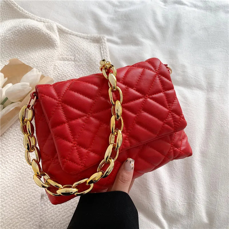 Rhombus Chain Small Women's Shoulder Bag Square Messenger Bag