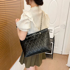 Rhombus Large Capacity Women Shoulder Bag