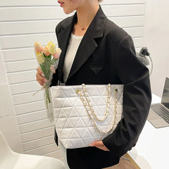 Rhombus Large Capacity Women Shoulder Bag