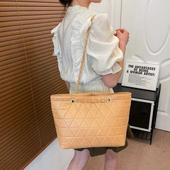 Rhombus Large Capacity Women Shoulder Bag