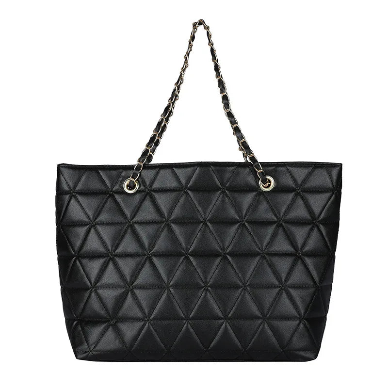 Rhombus Large Capacity Women Shoulder Bag