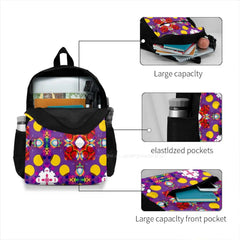 Colorful Rings Abstract Seamless Pattern Backpack