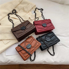 Rivet Chain PU Leather Crossbody Bags For Women Shoulder Bag Lady Handbags