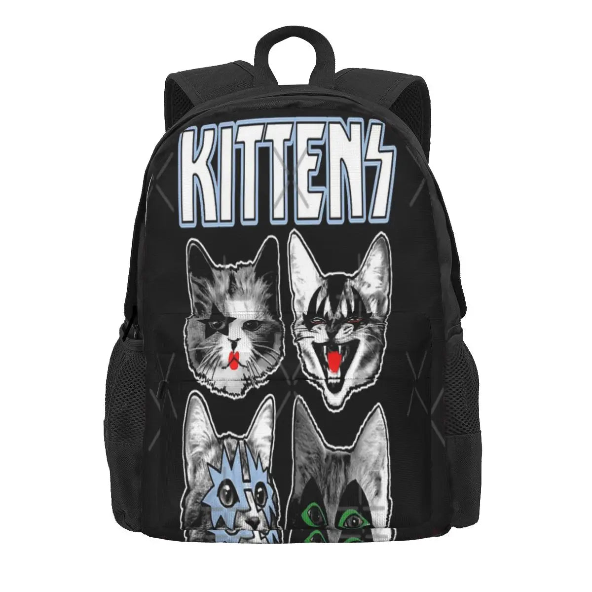 Rock Star Kittens Backpacks Men's Women's Summer School Boy
