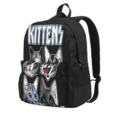 Rock Star Kittens Backpacks Men's Women's Summer School Boy