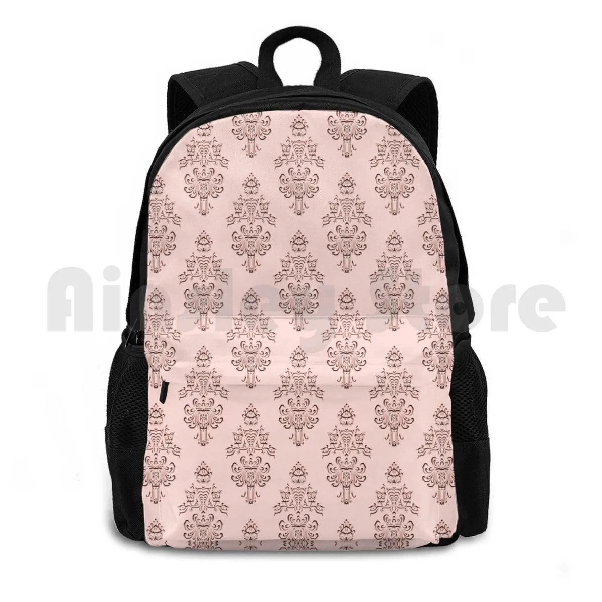 Rose Haunted Mansion Wallpaper Carving Hiking Backpack
