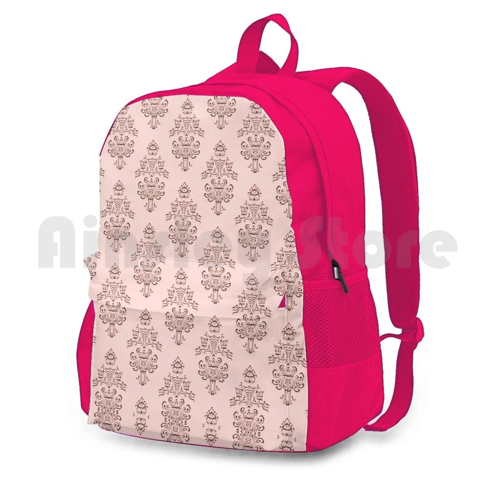 Rose Haunted Mansion Wallpaper Carving Hiking Backpack