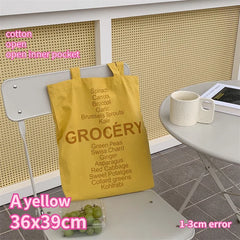 Rose Pink Women Canvas Shoulder Bag Eco Reusable Ladies Daily Shopping Bags