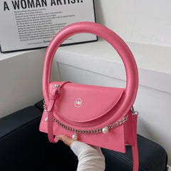 Women's Winter Tote Bag French Style Leather Shoulder Bag