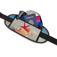Waterproof Running Waist Bag Beach Pattern Pack Men Women Jogging Belt Bag