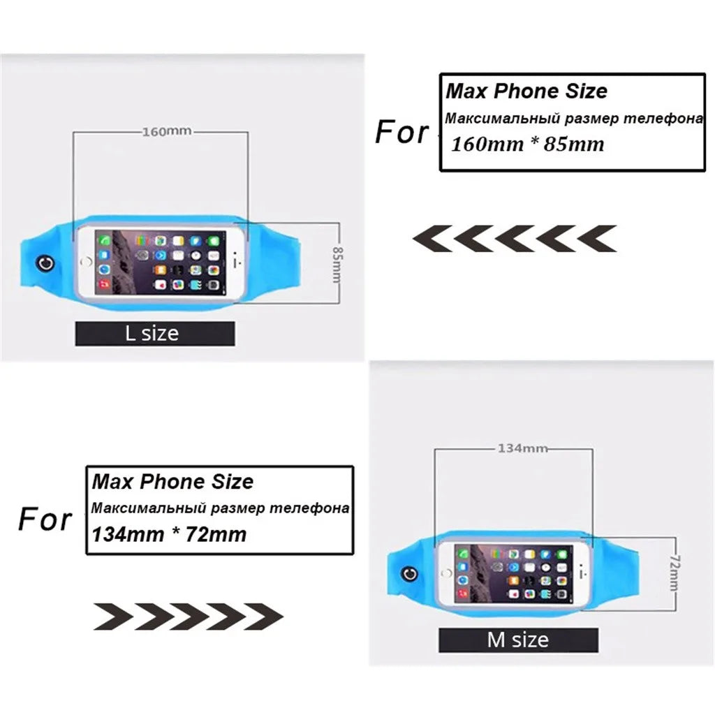 Sport Bum Belt Waist Pack Travel Zip Pouch Phone Pack Waterproof Fanny Pack