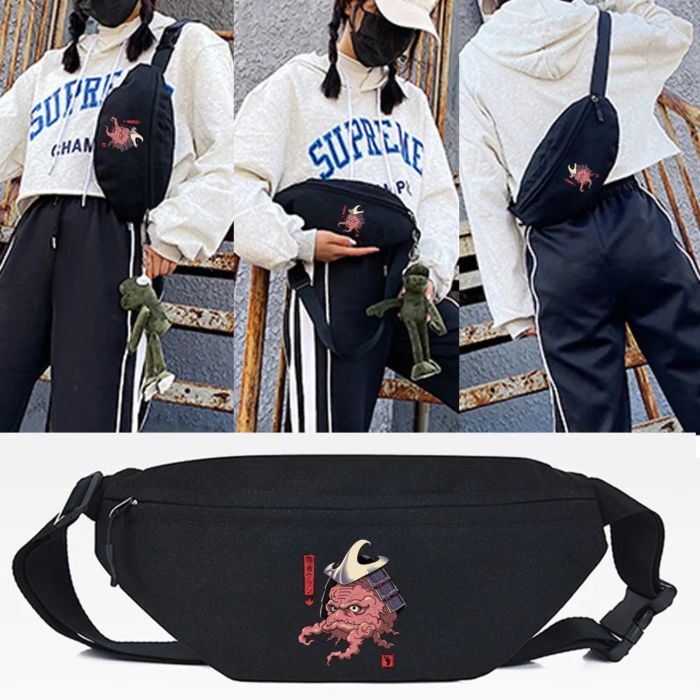 Pizza Print Waist Bags Casual Unisex Chest Pack Traveling Bum Bag