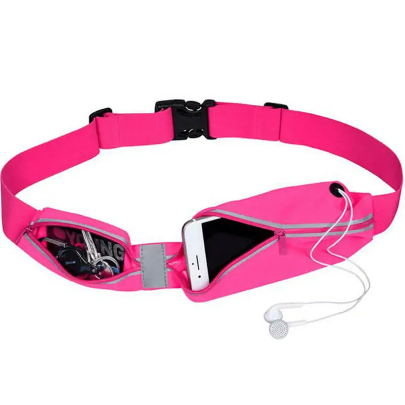 Waterproof Phone Belt Waist Pack Double Pocket Bag