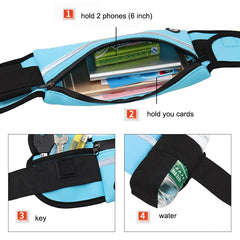 Waterproof Running Waist Bag Sports Belt Gym Bag Phone Holder for Men Women