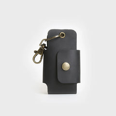 Men's Leather Car Key Wallet Holder Vintage Crazy Horse Cowhide Small Organizer