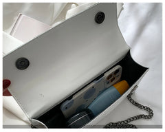 Striped Print Shoulder Handbags Female Travel Flap Small PU Leather Crossb
