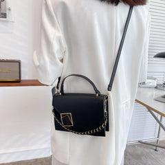 Women's Flap Crossbody Bag with Chains Shoulder Strap