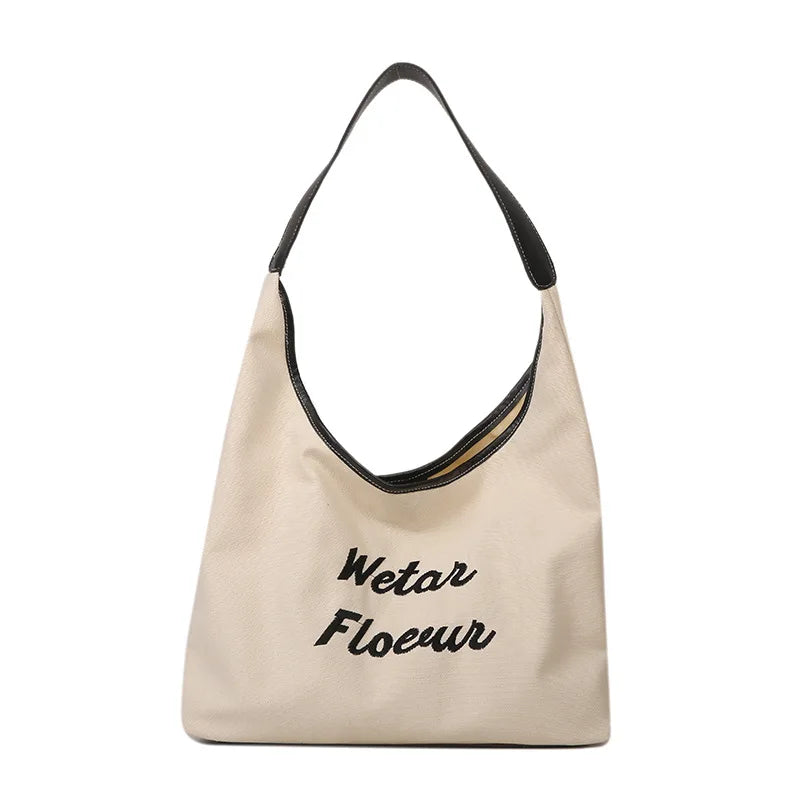 Retro Canvas Shoulder Bag Women's Tote Handbag