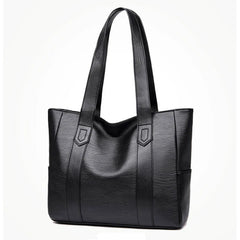 Leather Tote Bag Embossed Retro Style Large Purse Shoulder Handbag