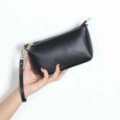 Small Leather Messenger Bag Women Crossbody Clutch