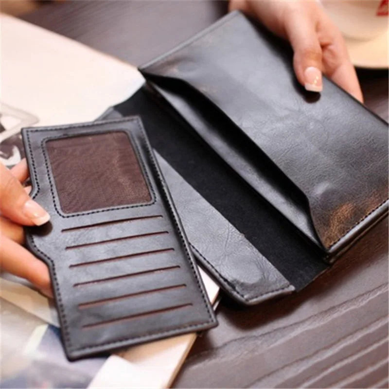 Leather Women Wallet Purse Bag Cowhide Long Money Wallets