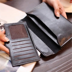 Leather Women Wallet Purse Bag Cowhide Long Money Wallets
